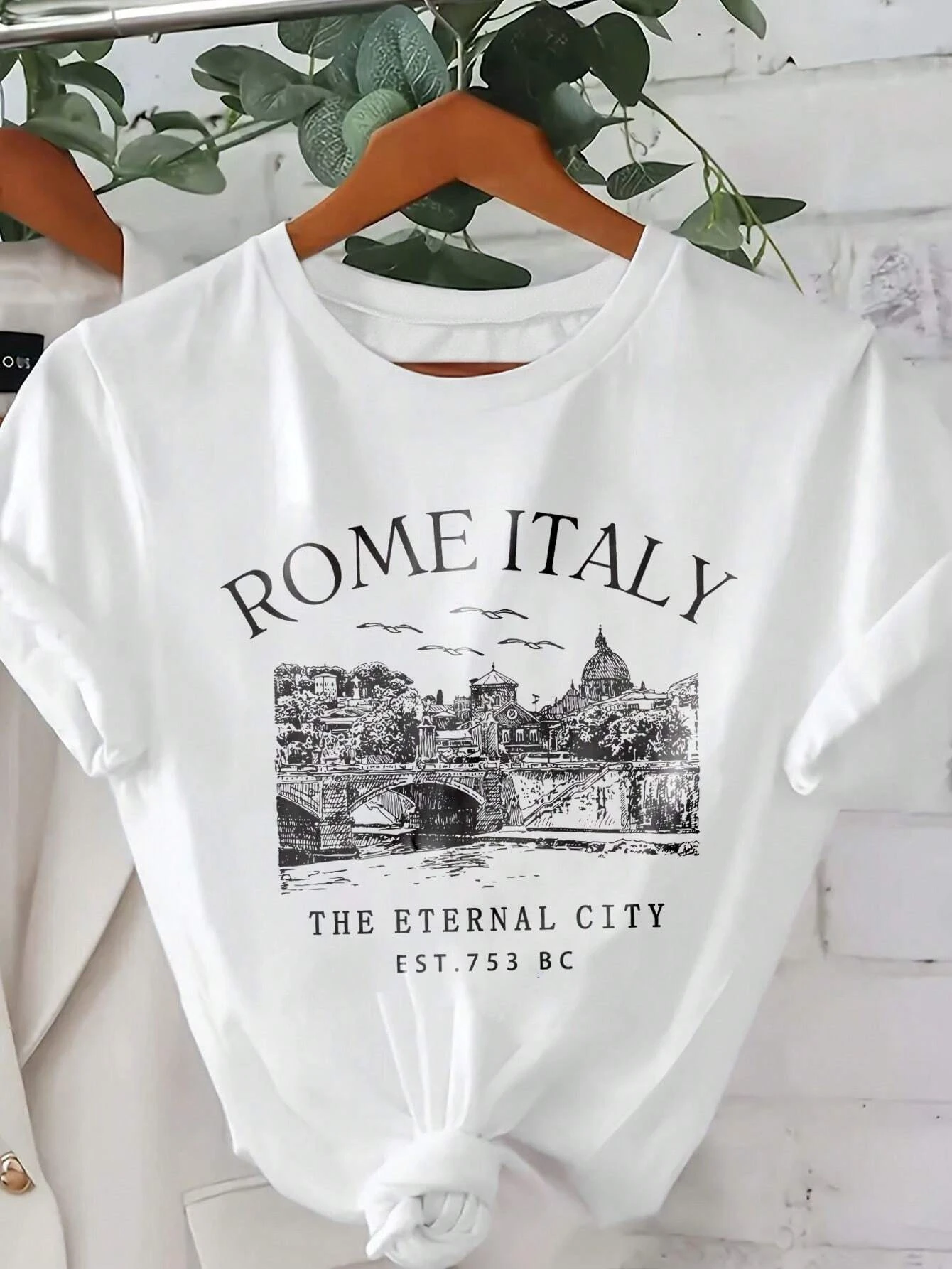 

Italy Rome Graphic Printing Summer Autumn Winter Cotton Casual Comfortable Men's and Women's T-Shirts Short Sleeves Outdoor