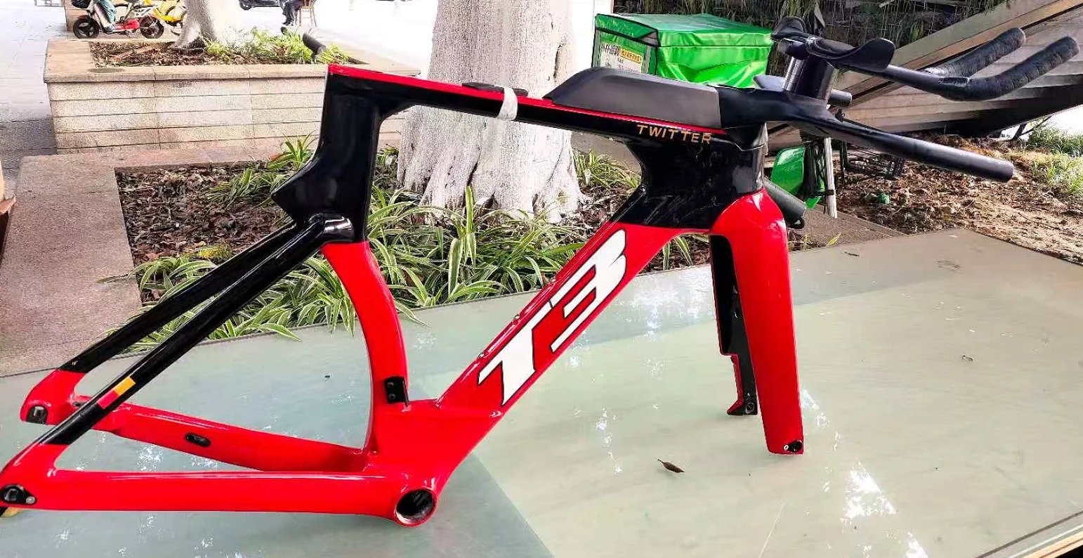 2026 TWITTER T800 Carbon Fiber Road Bike Frame+Aluminum Alloy Wheelset+Aluminum Alloy Handlebar+Optional Groupset carbon frame