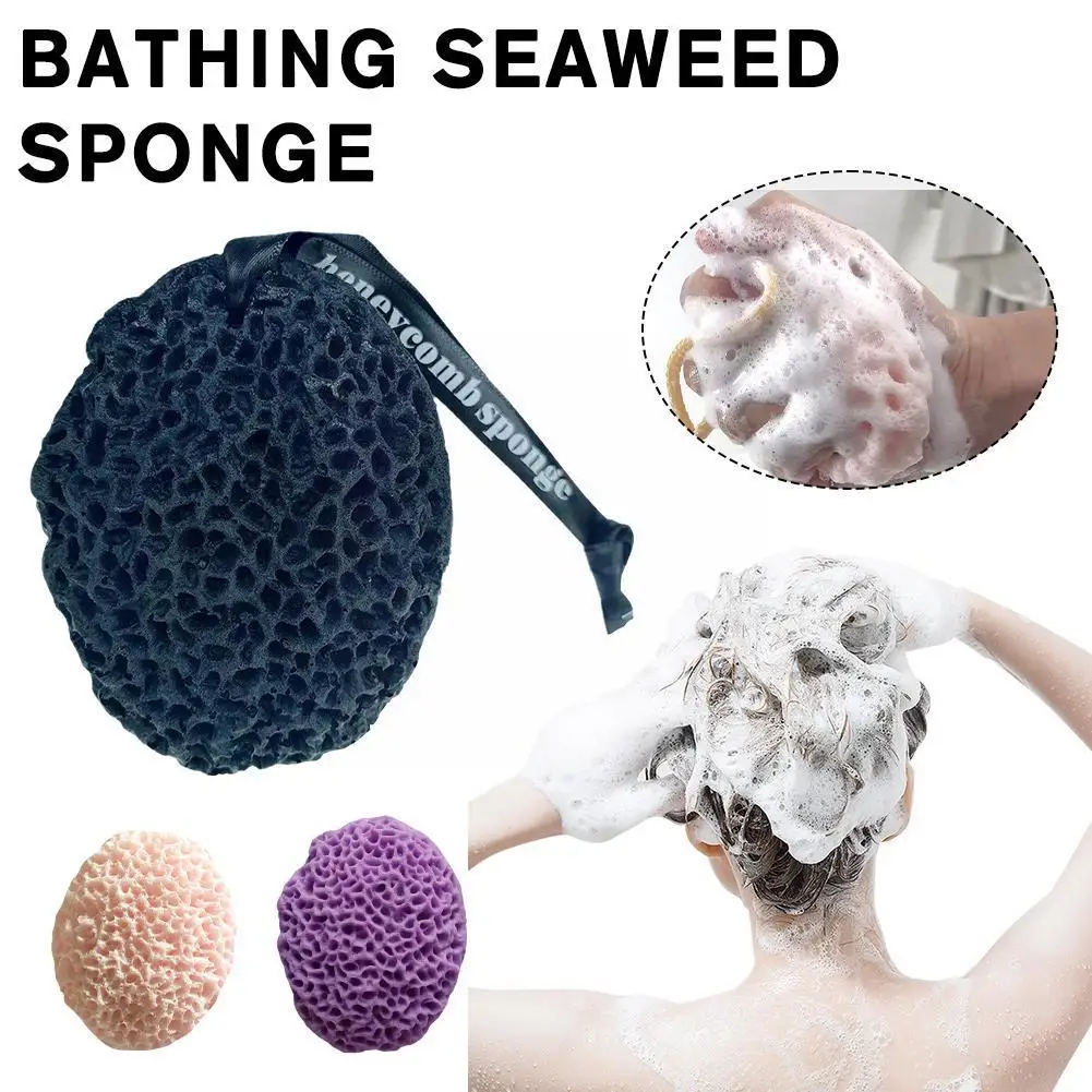 

3color Bathing Seaweed Sponge Bathing Body Greek Natural Seaweed With Supplies Bath Adults Biodegradable Hanging Sponge C4T9