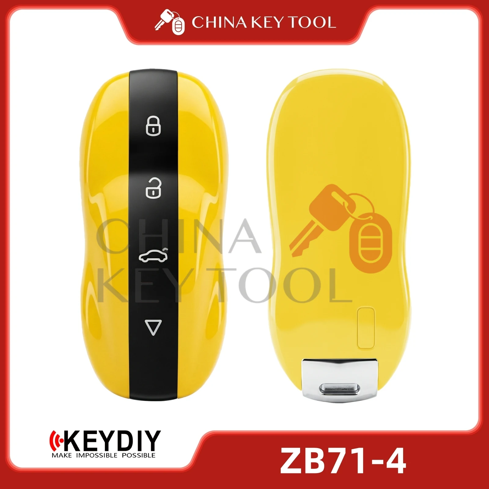 

KEYDIY KD ZB71-4 Universal Smart Remote Key Amber Yellow For 46, 47, 48, 49, 4A, MQB48, 5C Chip Types