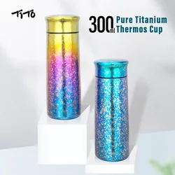 TiTo Titanium Double-walled  Water Cups Thermos Cups High-end Teacups Titanium Alloy Children's Small-capacity Kettle Flasks