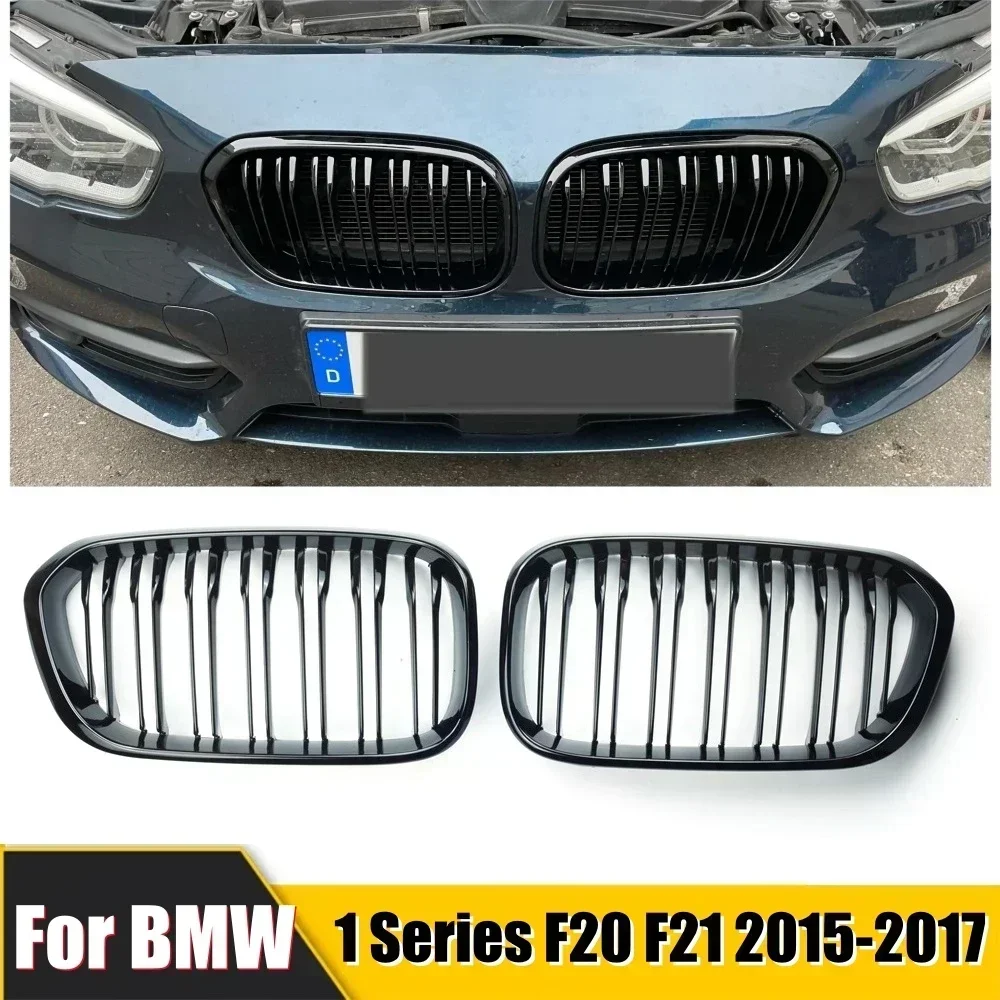 

Car Front Bumper Grilles Kidney Racing Grill For BMW 1 Series F20 F21 LCI 120i 2015 2016 2017 Double Slat Replacement Grille