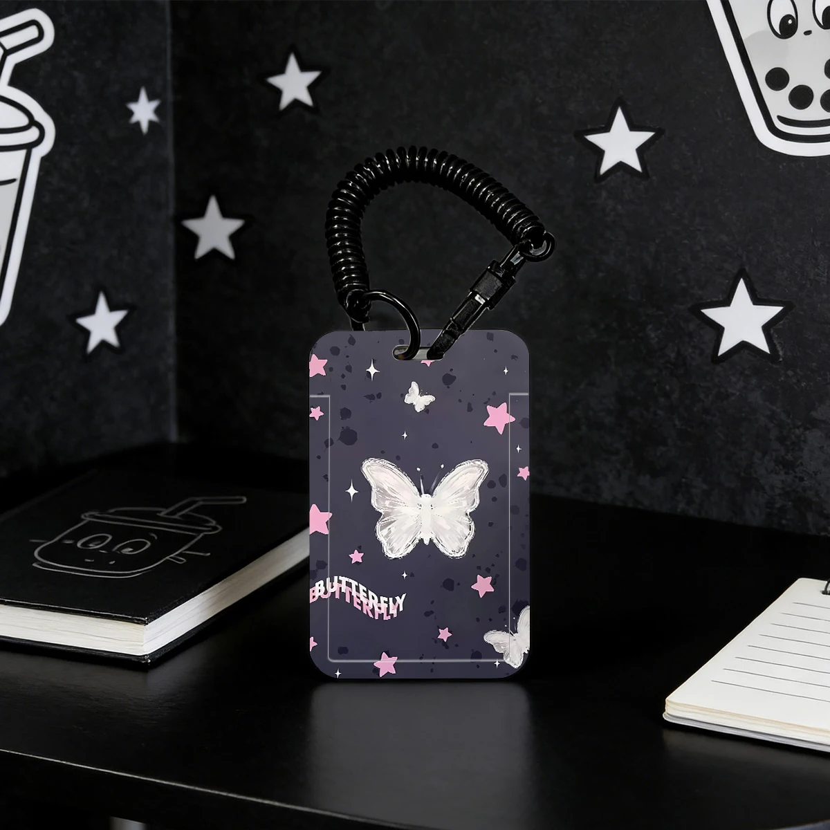 Card Sleeve for Student Bus/Meal Card Protection Case Kpop Photocard Holder Pendant Keychain Credential Badge Holder