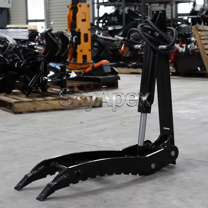 Excavator Attachment Hydraulic Thumb Clamp Mechanical Hydraulic Thumb Grabber For Construction Log Stone Handling Heavy Duty