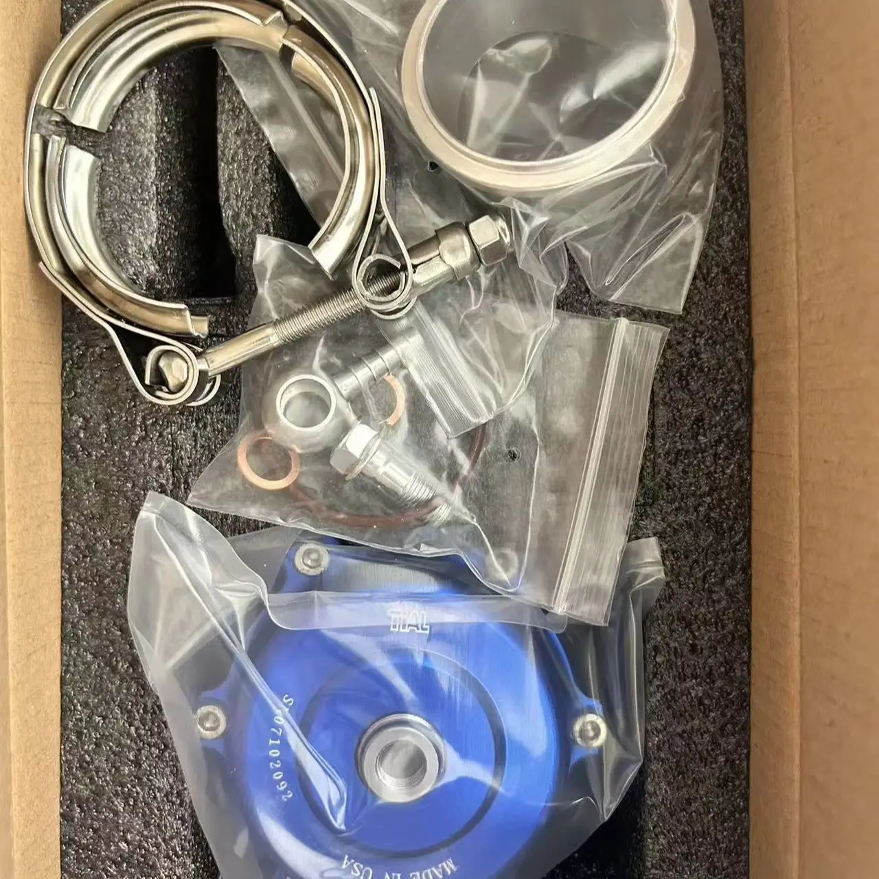 ألومنيوم عالمي Jdm 50 مم تفجير Q Typer BOV مع شفة شريط V مع شعار عالي الجودة #3