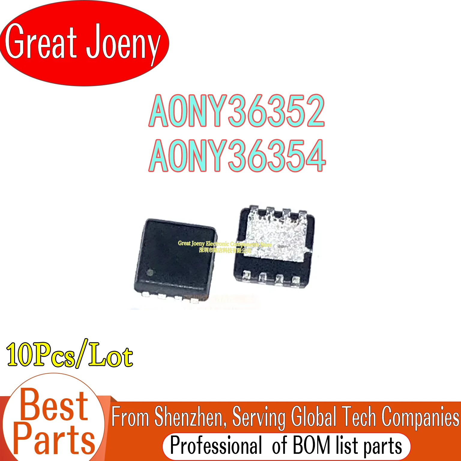 

(10piece)100% New AONY36352 AONY36354 AON36352 AON36354 AO36352 AO36354 36352 36354 QFN-8 Chipset
