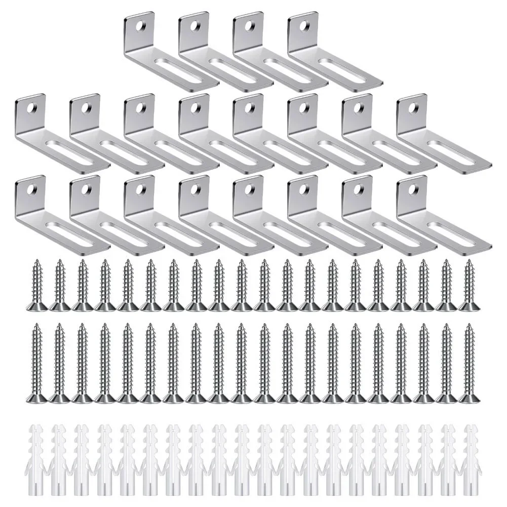 

80pcsWhiteboard Mounting Hardware Kit Features Stylish And Secure Mounting Brackets To Accommodate Whiteboards Of Various Sizes
