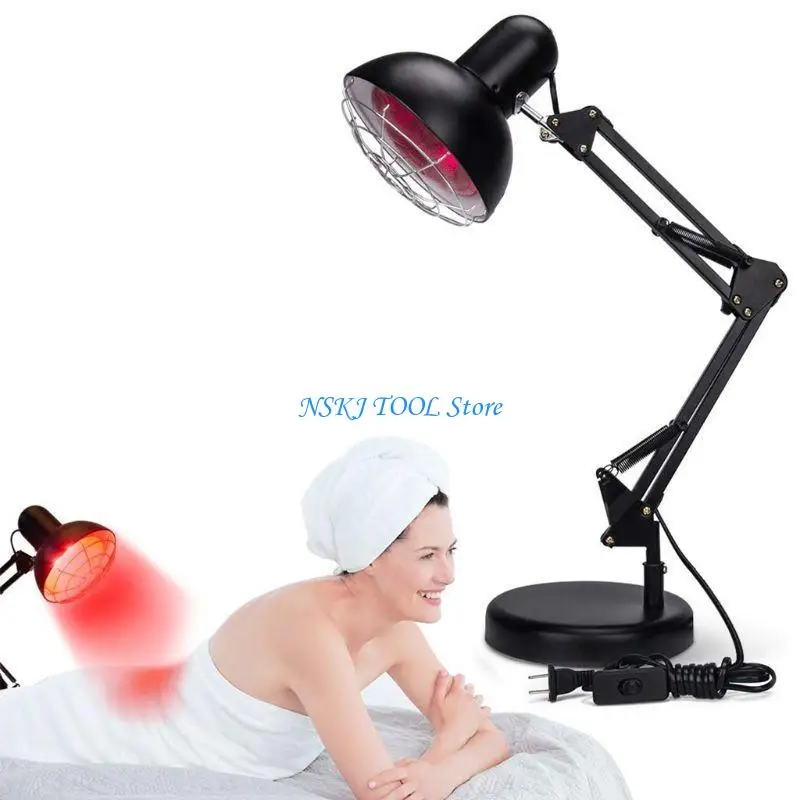 L8RC 150W Near Red Light Therapy Massage Heating Lamp forBodyNeckAcheMuscleJointBackPainBloodCirculation