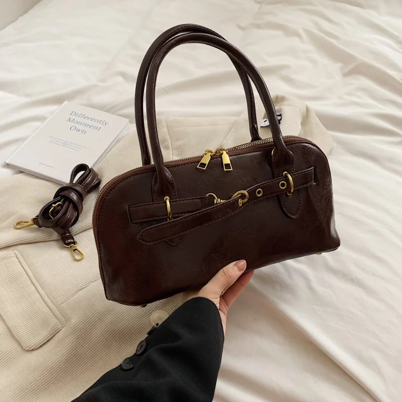 

Korean Niche Retro Shell Crossbody Bag - Autumn/Winter Vintage Shoulder Purse for Women, Lightweight Adjustable Fashion Satchel