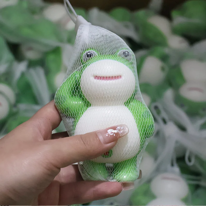 

1PC Unzip Internet celebrity salute frog pu pinch music creative decompression slow rebound toy send girls office vent gift