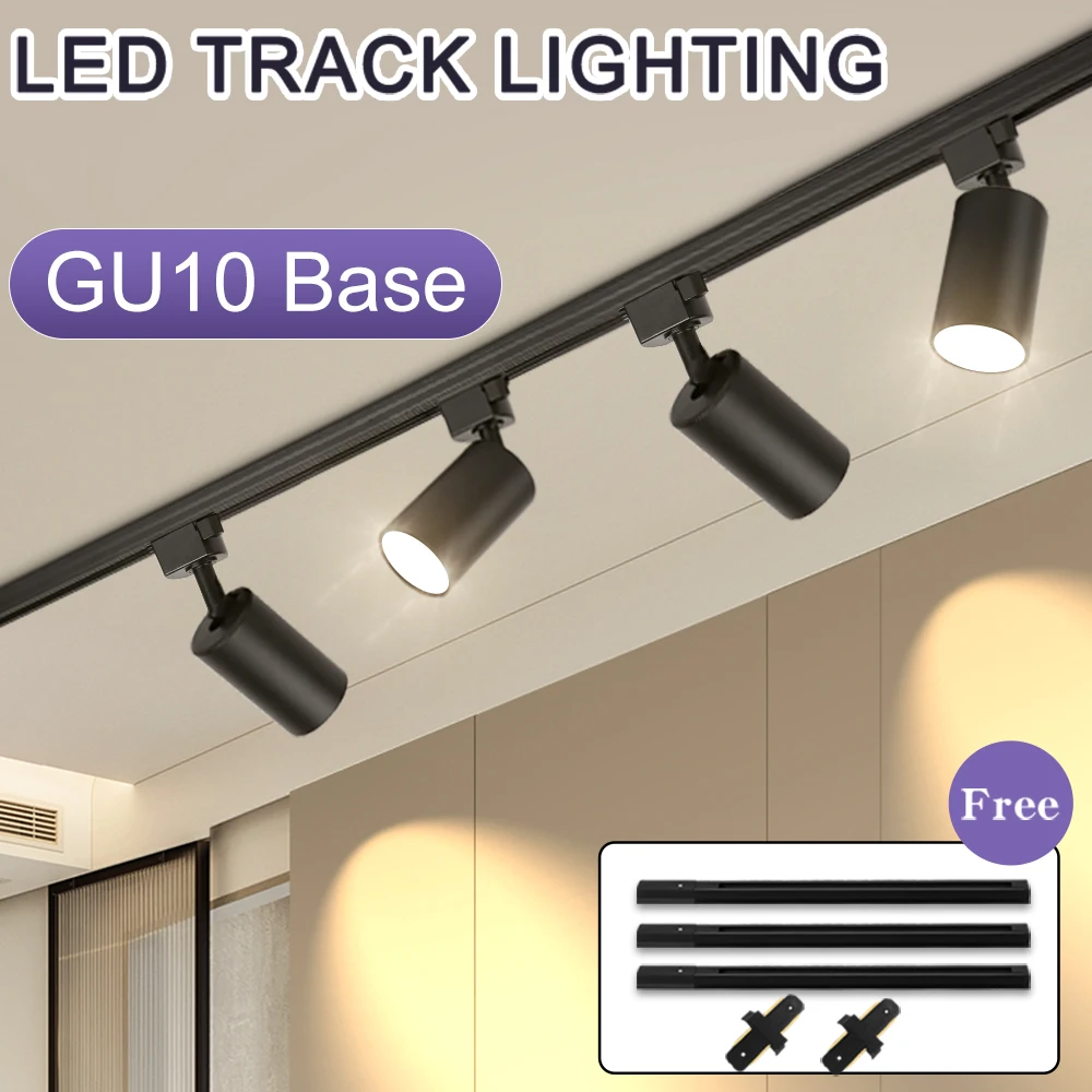Led GU10 Track Light Sostituibile GU10 Lampadina Spot Illuminazione a Led per interni per la decorazione domestica Soggiorno Camera da letto Illuminazione a soffitto 110 220V