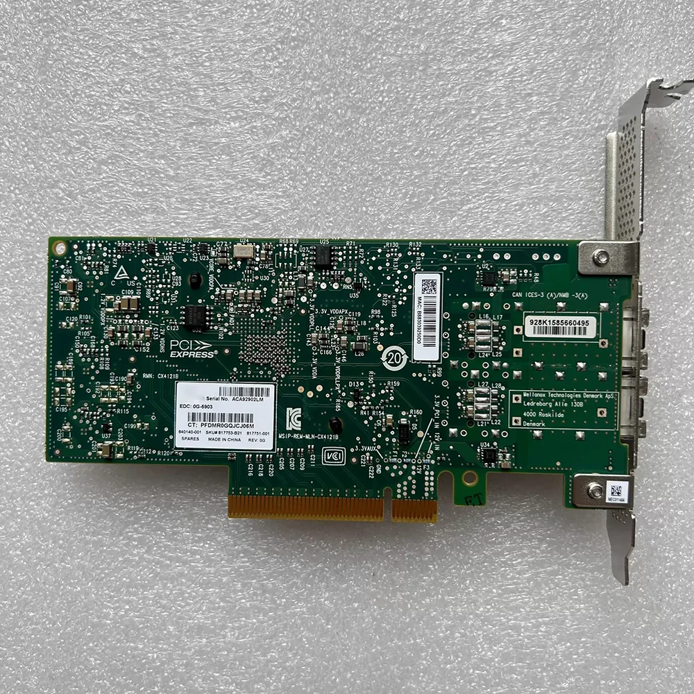 840140-001 817753-B21 817751-001 10/25Gb 640SFP28 Dual-Port 10GbE Network Card MCX4121A-ACAT CX4121C 25G