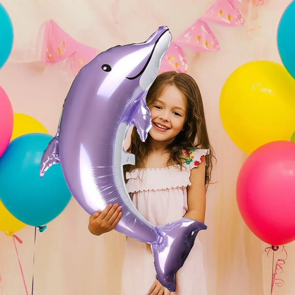 

50/pack Large Dolphin Aluminum Film Balloon Wedding Decoration Birthday Party Decoration Cartoon Floating Balloon