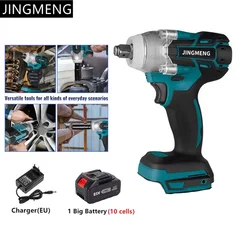 Chave de Impacto Elétrica Cordless, Brushless Broca Mão, Soquete Ferramenta Elétrica para Makita, Bateria 21V