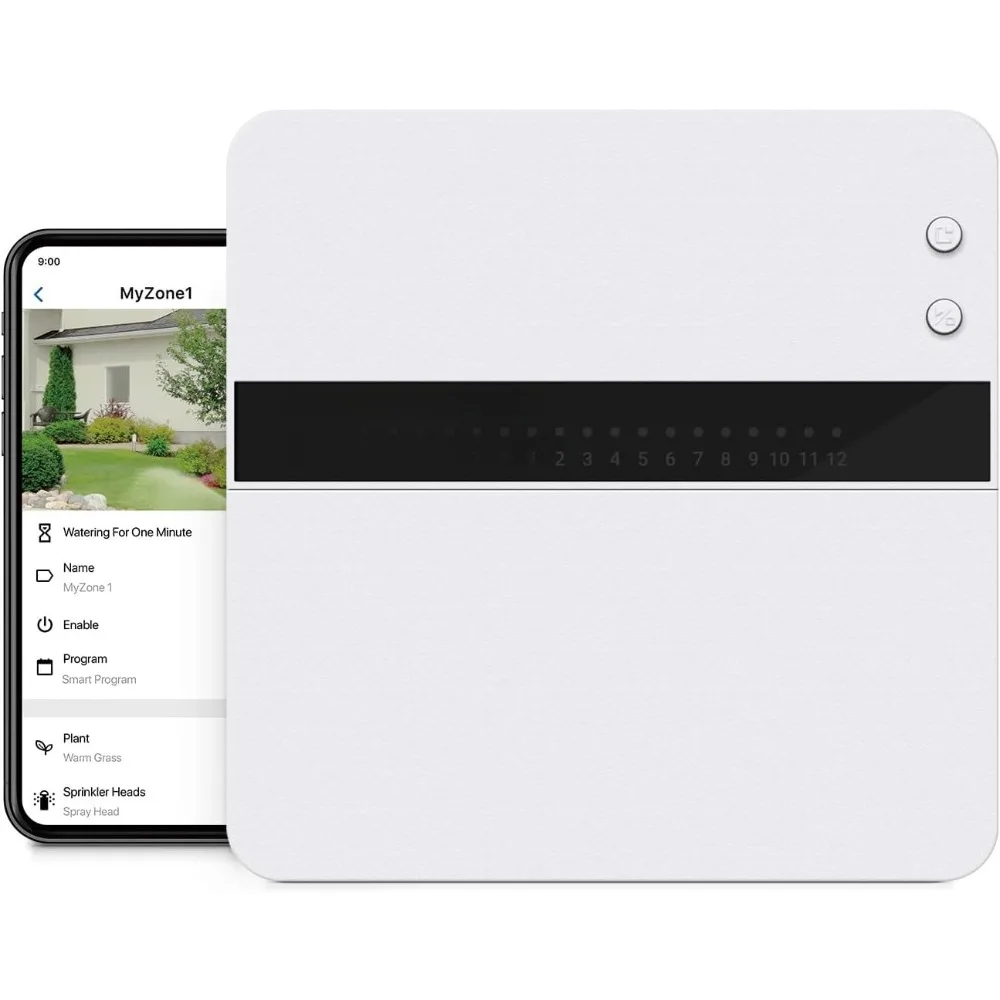 Smart Sprinkler Controller Zone 12 - Control button home assistant compatible, enhanced