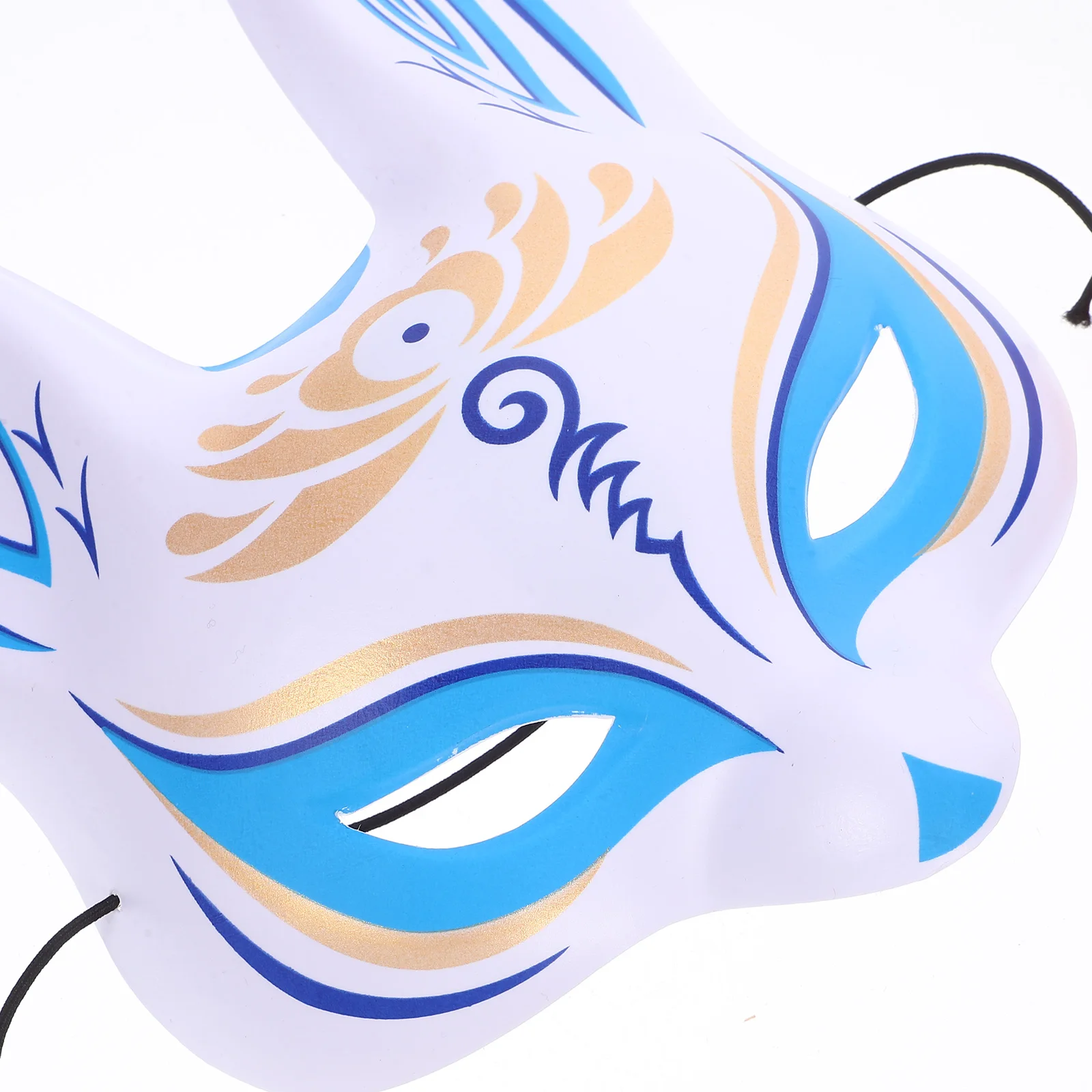 

Stylish Half-faced Cherry Blossom Fox Mask Reusable Cosplay Party Masquerade Japanese Style Animal Mask for Halloween Role Play