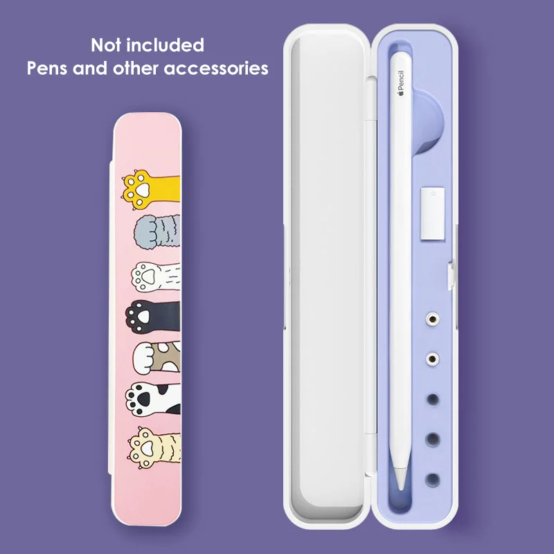 Cartoon Cat Claw for Apple Pencil 2 1 Pen Box Pencil 1st and 2nd Generation Capacitor Pen Tip Sleeve Adapter Accessories Pen Box