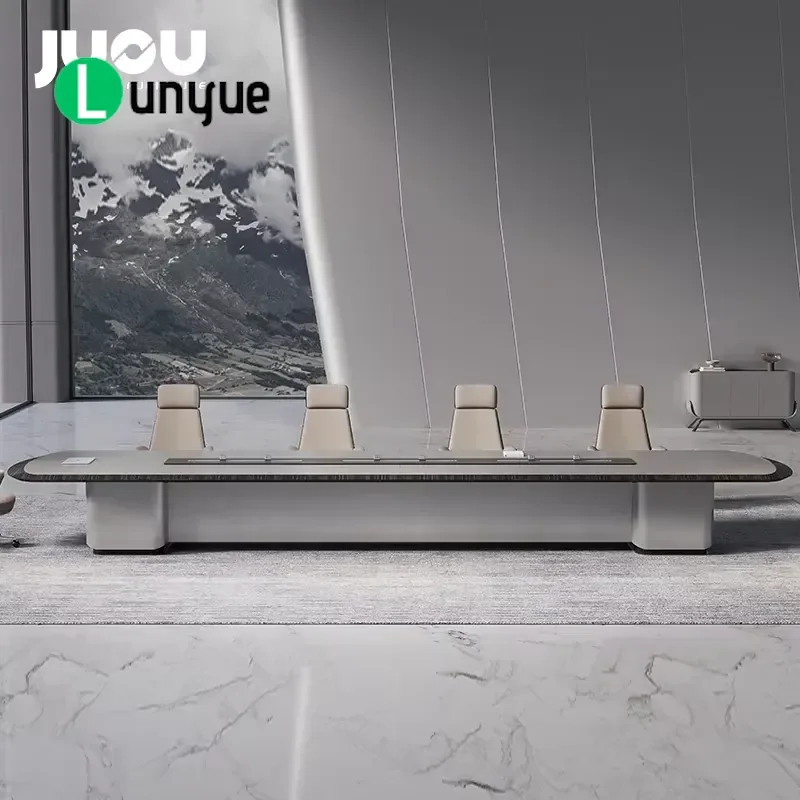 16 Seat Deluxe Modern Conference Table and Chair Set for Office School Hotel Meeting Room Furniture Durable Business