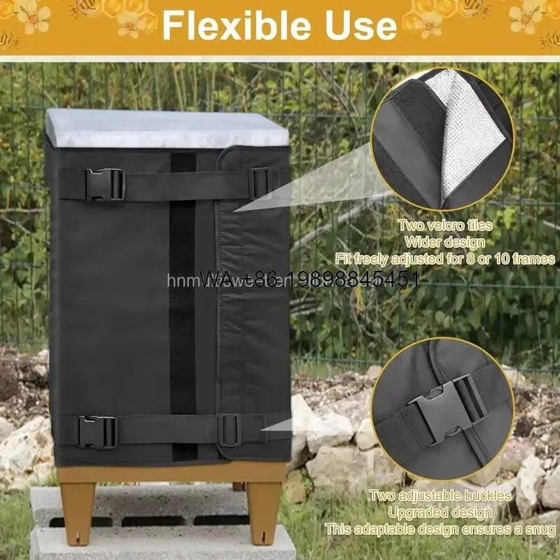 Wmwmnu for 8/10 Frame Beehive Winter Wrap Keep Hives Warm in Winter Insulated Aluminum Foil Lining Exterior