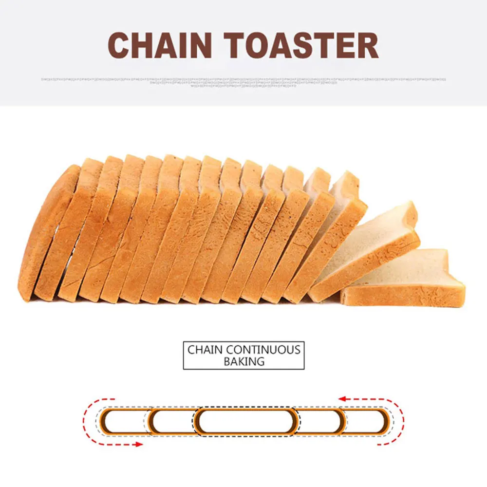 2025 Version Conveyor Toaster Bun Bread Pizza Cookie Oven Toaster Hotel Crawler-type Automatic Toaster