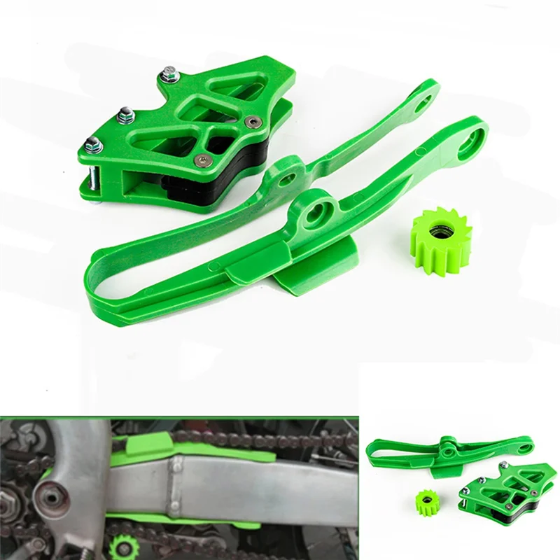 

-A95Z Flat Fork Rubber Chain Guide Chain Chain Drag For Kawasaki KXF250 KXF450 KX250F KX450F KXF 250 Rubber Guide Wheel Chain Ru