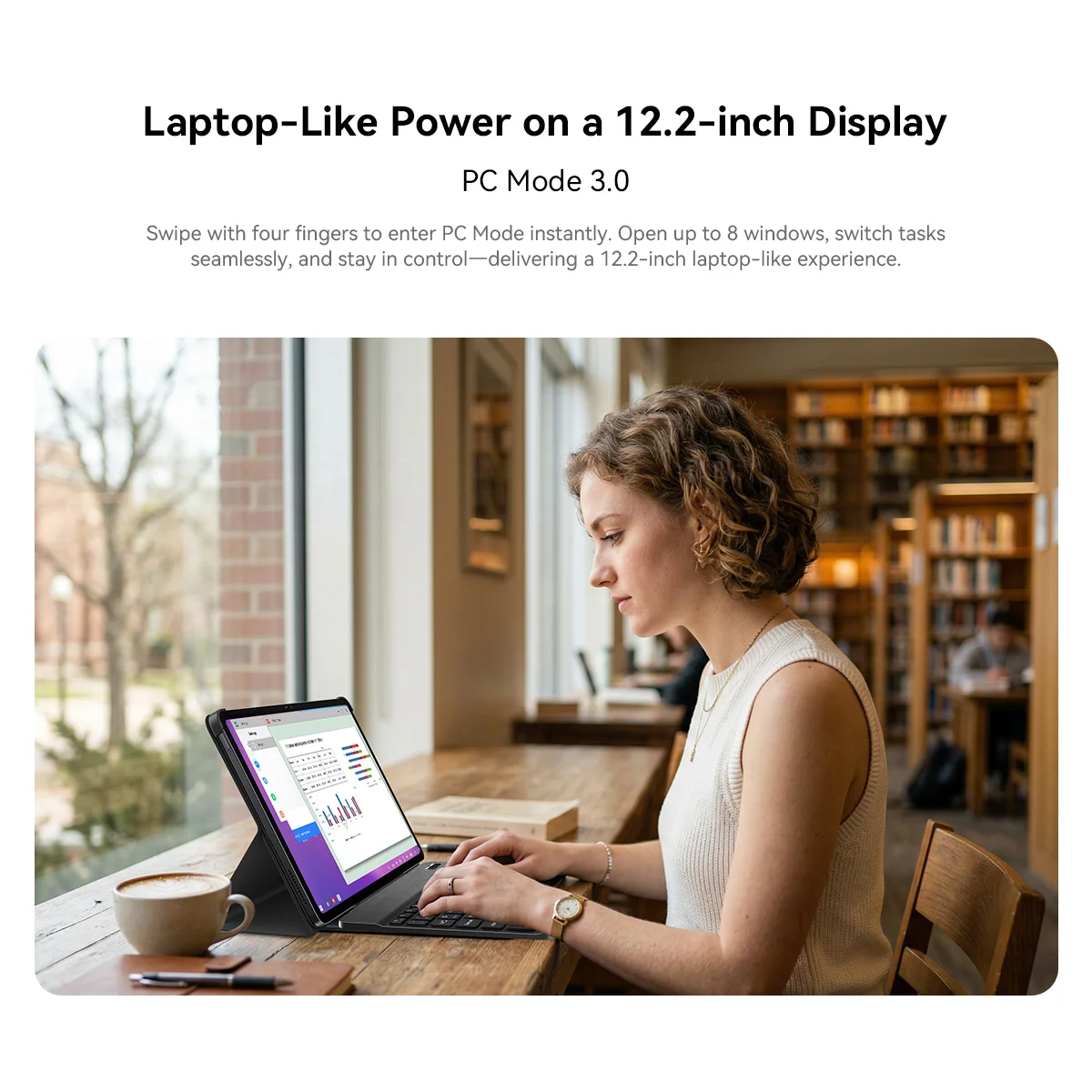 【Estreno mundial】Tableta Blackview MEGA 5 AI de 12.2 pulgadas con pantalla 2.4K a 120Hz, 12GB de RAM, 256GB de almacenamiento, batería de 10000mAh, carga de 55W, 4G, Android 16, tipo PC Pad ﻿ 6