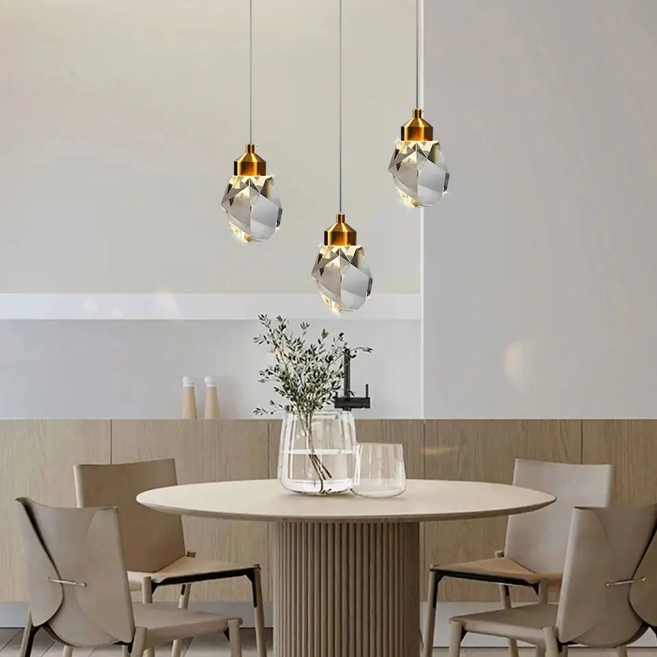IRALAN K9 Pure Crystal Bedside Small Chandelier Light Lluxury Crystal Wall Lamp Corridor Ceiling Lamp Bar Decoration Noble Lamps
