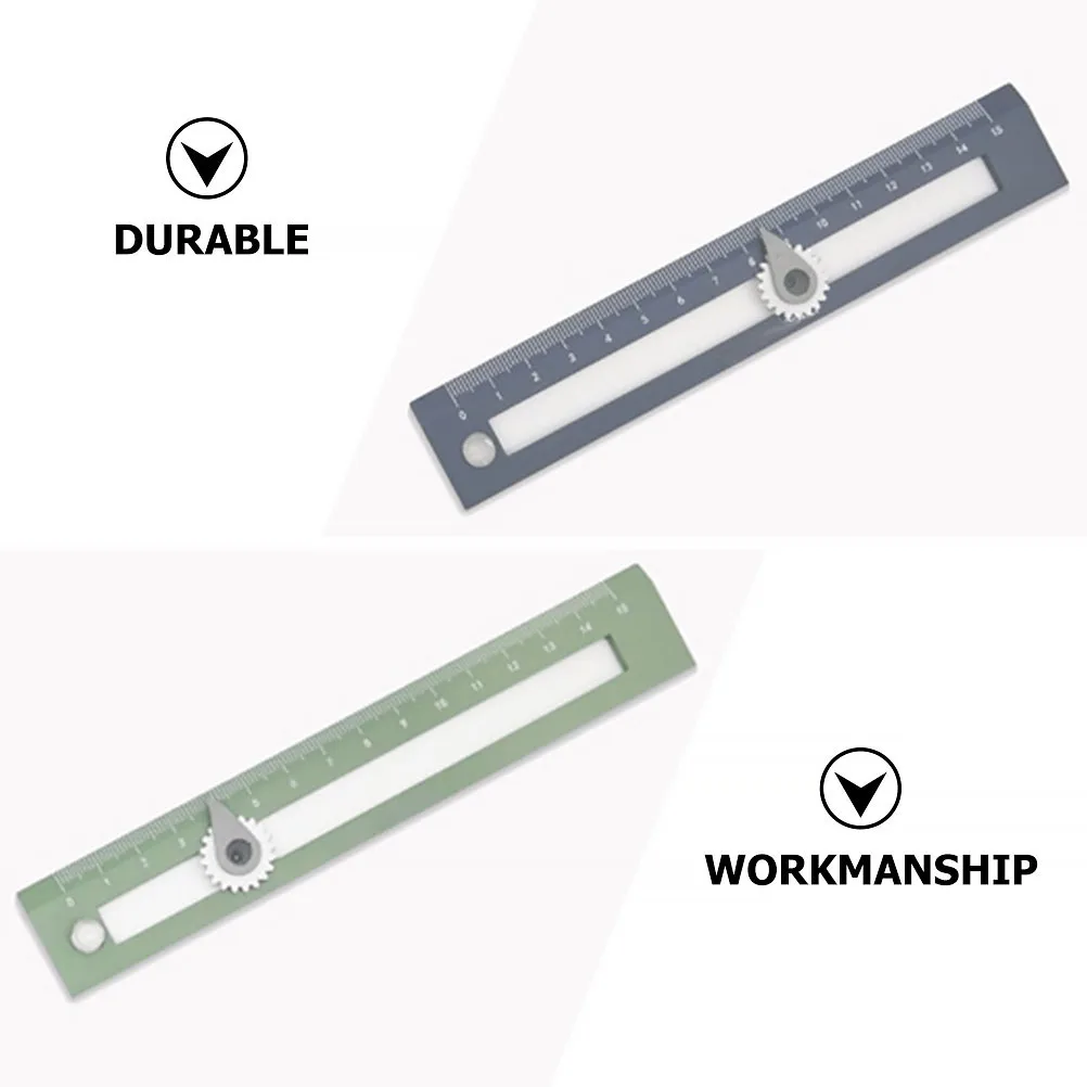 2Pcs Drawing Ruler Set Compass with Scale Measurement Tool for Engineering Design School Stationery Portable Student Accessories