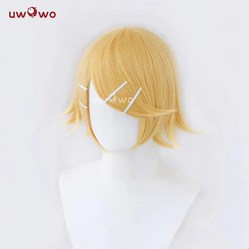 

LQUWOWO Rin Cosplay Wig Kagaminee Rin Costume Cosplay Wigs Short Yellow Hair 30CM Long