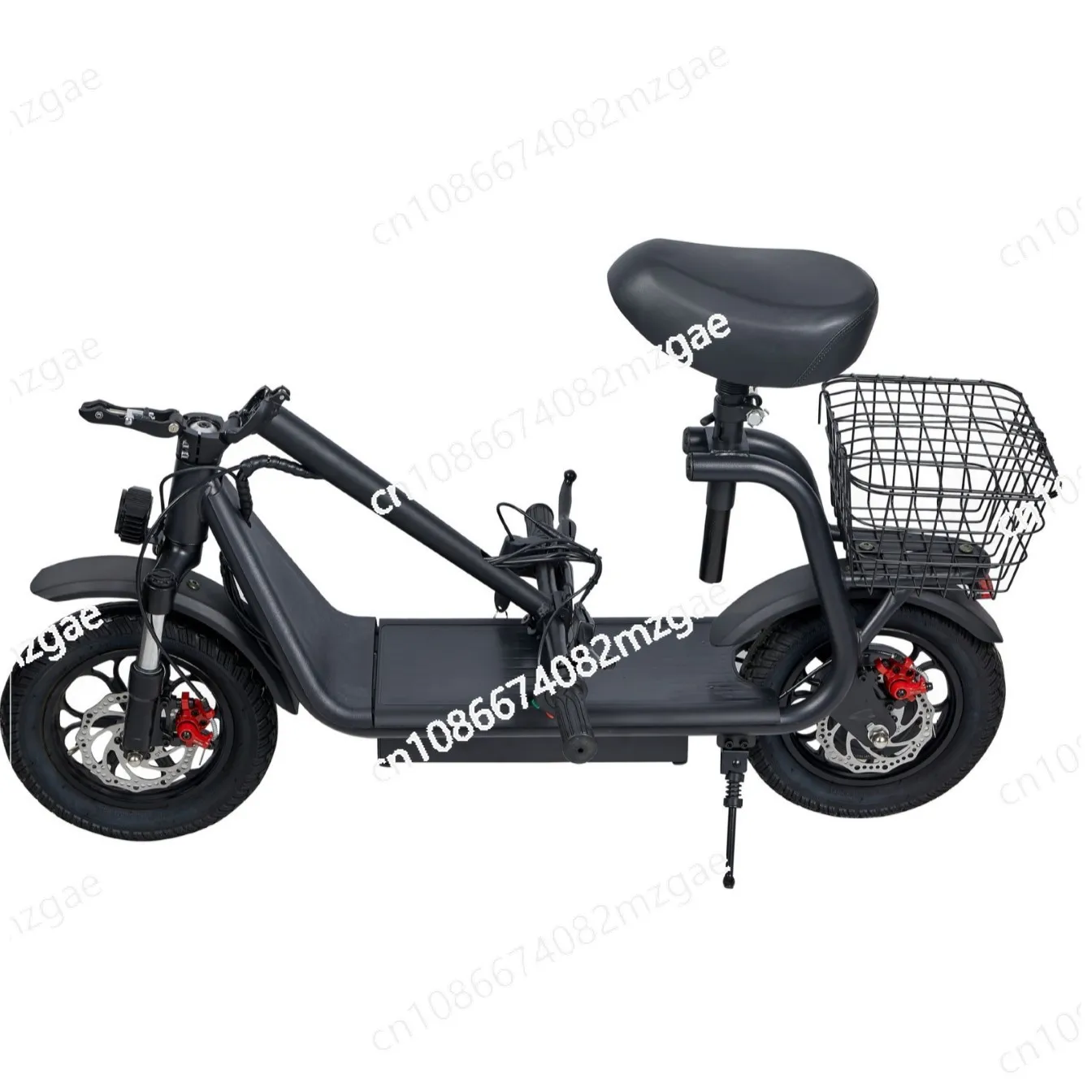 

Портативный складной электроскутер с корзиной для хранения, литиевая батарея, для активного отдыха на улице