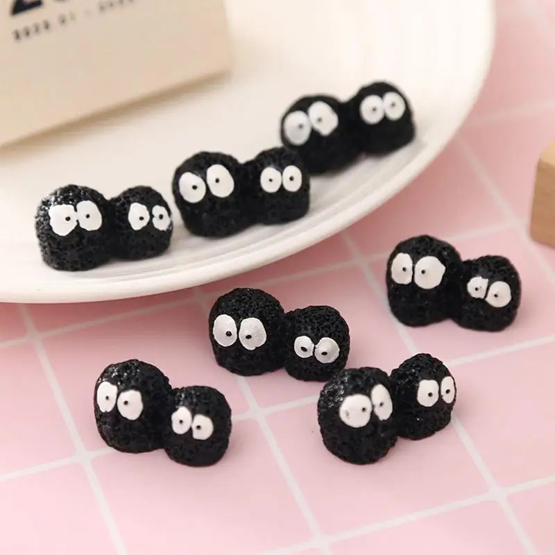 Coal Ball Car Accessories Cartoon Resin Figures Aesthetic Desk Decoration Landscape Decor For Outdoor Garden Yard Auto Ornament