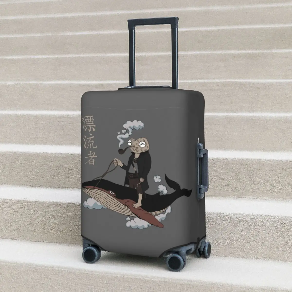 Samurai Frog Suitcase Cover Japanese Creative Anime Cruise Trip Protection Flight Fun Luggage Accesories Xmas Gift