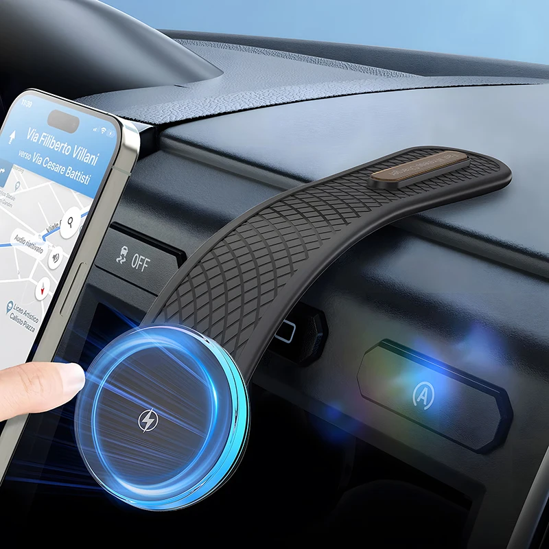 

Магнитное беспроводное зарядное устройство-держатель для автомобиля 15 Вт с быстрой зарядкой для iPhone 17, 16, 15 Pro Max, крепление на приборную панель/лобовое стекло