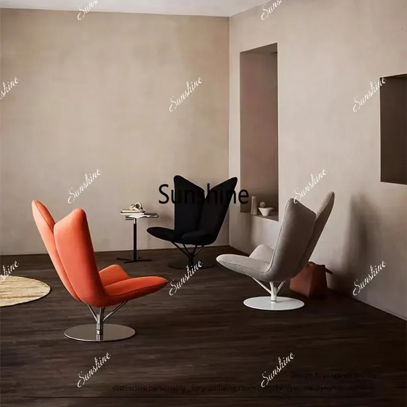 Nordic modern styling chair special-shaped fiberglass back chair