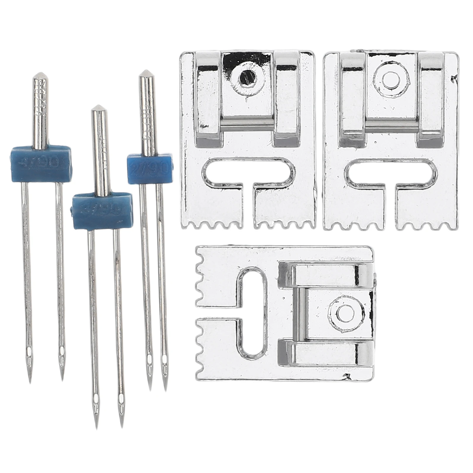 

Double Head Sewing Machine Needle 2mm 3mm 4mm Twin Needles Heavy Duty Alloy Home Machine Foot Self Threading Household
