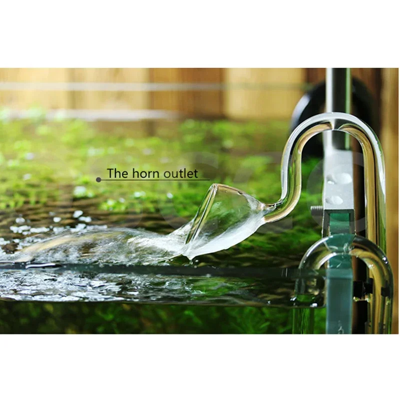 Aquarium Tank Water Outflow Lily Pipe Filter Accessories Glass pipe poppy peony spin surface skimmer inflow outflow 12mm 16mm