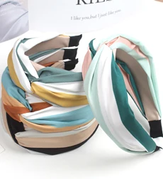 Модная женская повязка на голову, статуя Sisi, классический крест, простой сорбан, аксессуары для волос, повседневная сцена