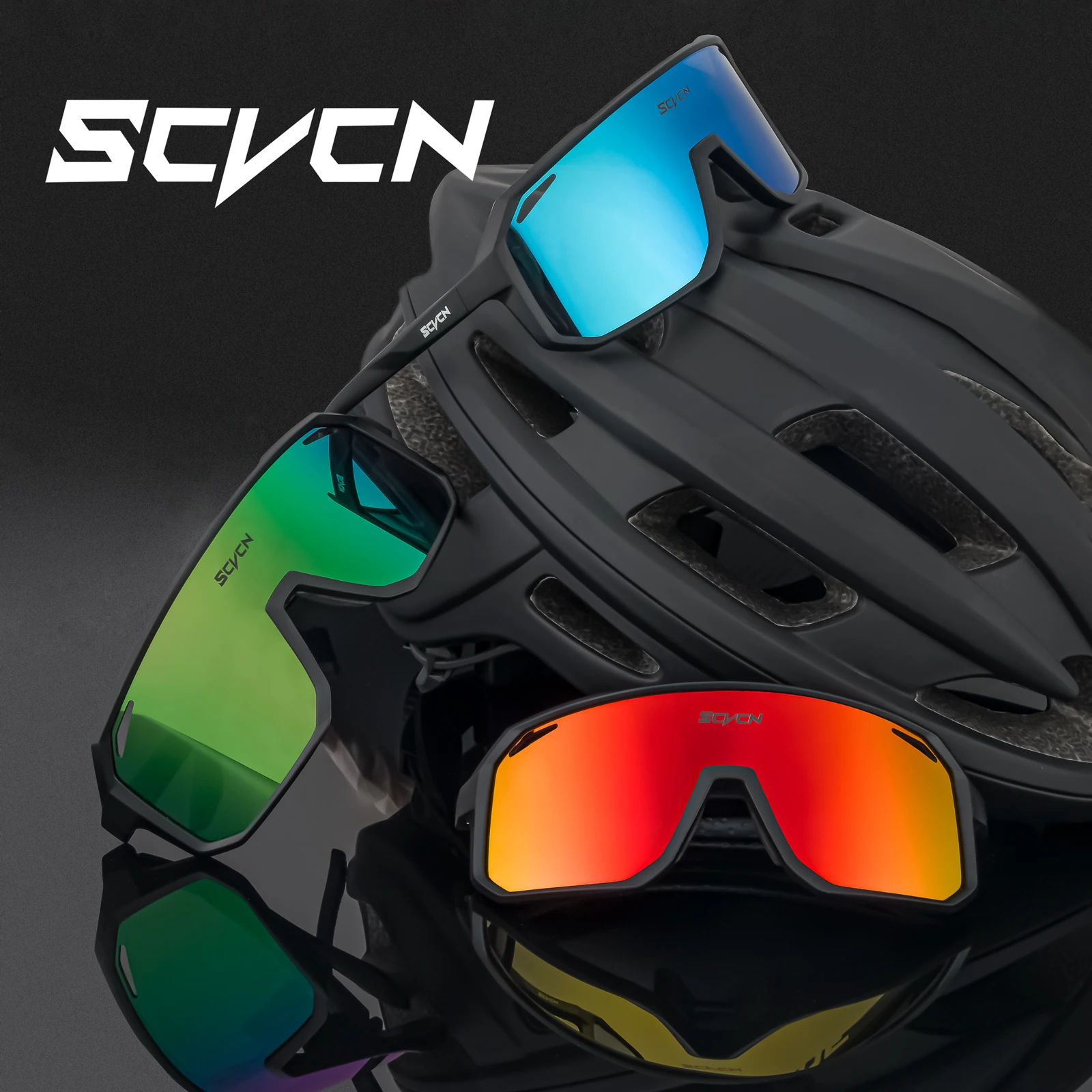 SCVCN Cycling Glasses Men MTB Cycling Sunglasses Outdoor Sports Bicycle Sunglasses Women Road Bike Glasses UV400 Bicycle Glasses