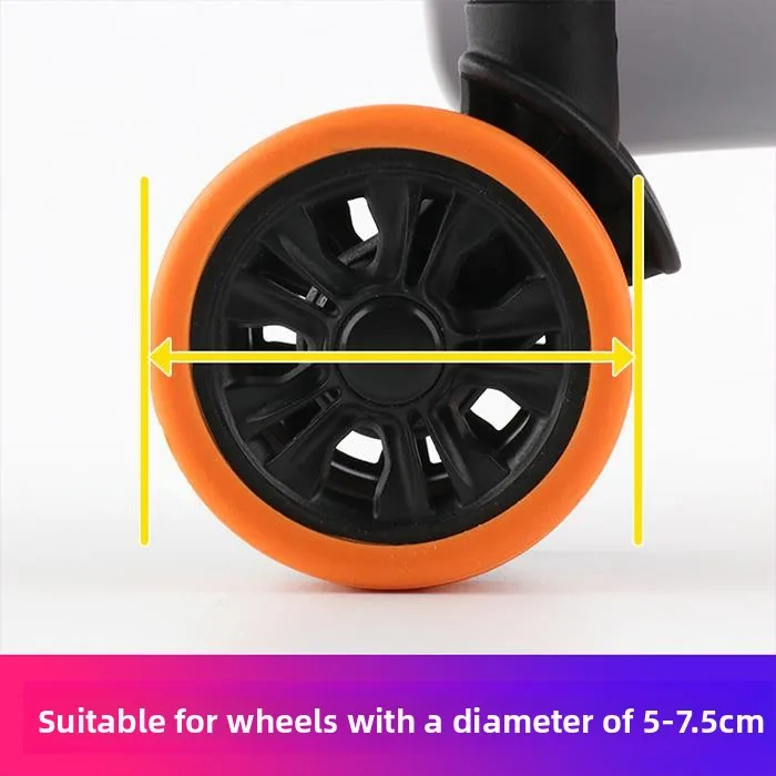 Mestercock Travel Suitcase Wheel Cover Rubber Wear Resistant Noise Reduction Silent Luggage Protector Accessories for Carry o...