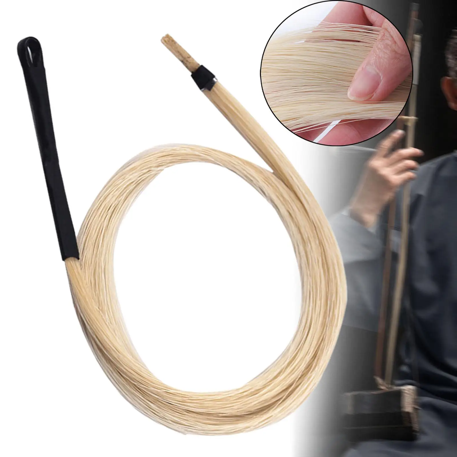 Erhu Bow Hair Professional 79cm Easy to Use Unbleached Accessories Cello Repair Musical Erhu Parts Violin Bow Hair Replacement