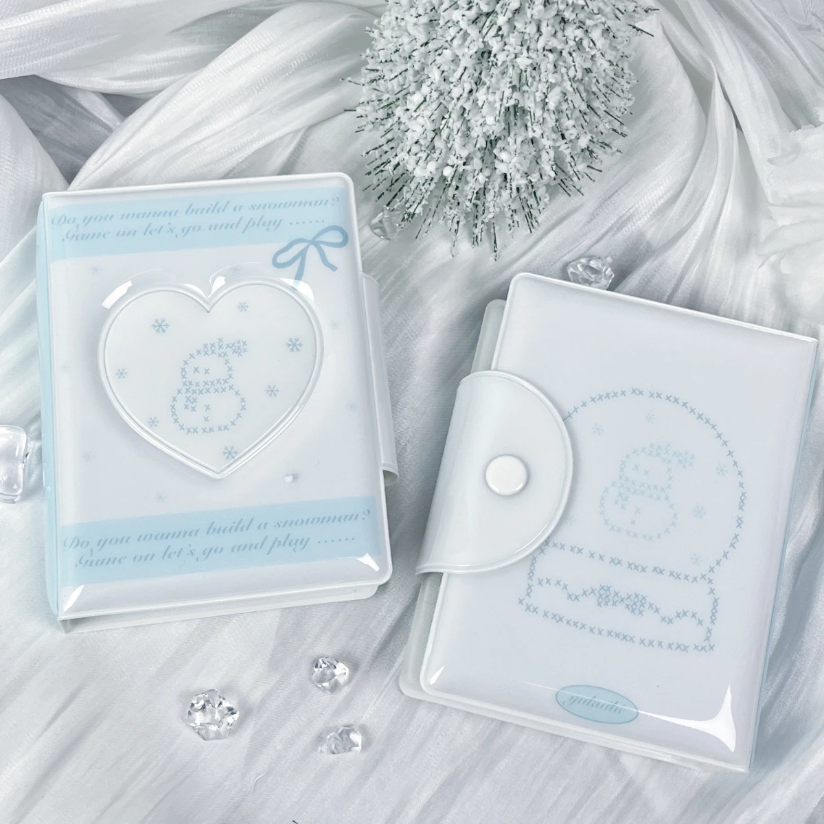 Love Snowman Crystal Ball Photo Card Bag Mini Album 3-3.5 In Celebrity Album Cardbook Suitable Celebrity Small Card Coll