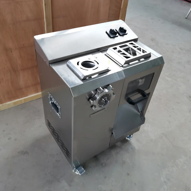 Automatic Stainless Steel Frozen Meat Block Flaker Meat Chunk Cutting Fish Duck Cubes Cutting Machine