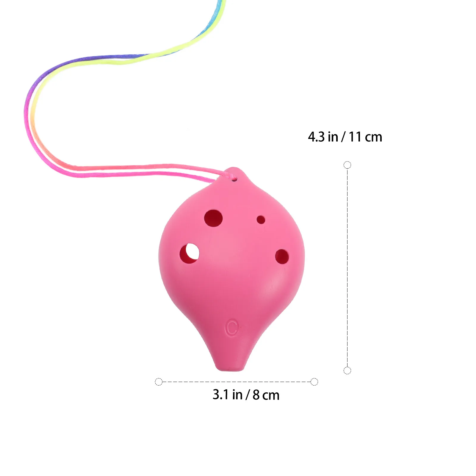 Beginner 6-Hole Alto Ocarina Plastic Musical Instrument Practice Portable 6-Hole Ocarina for Learning Beginner Wind Instrument