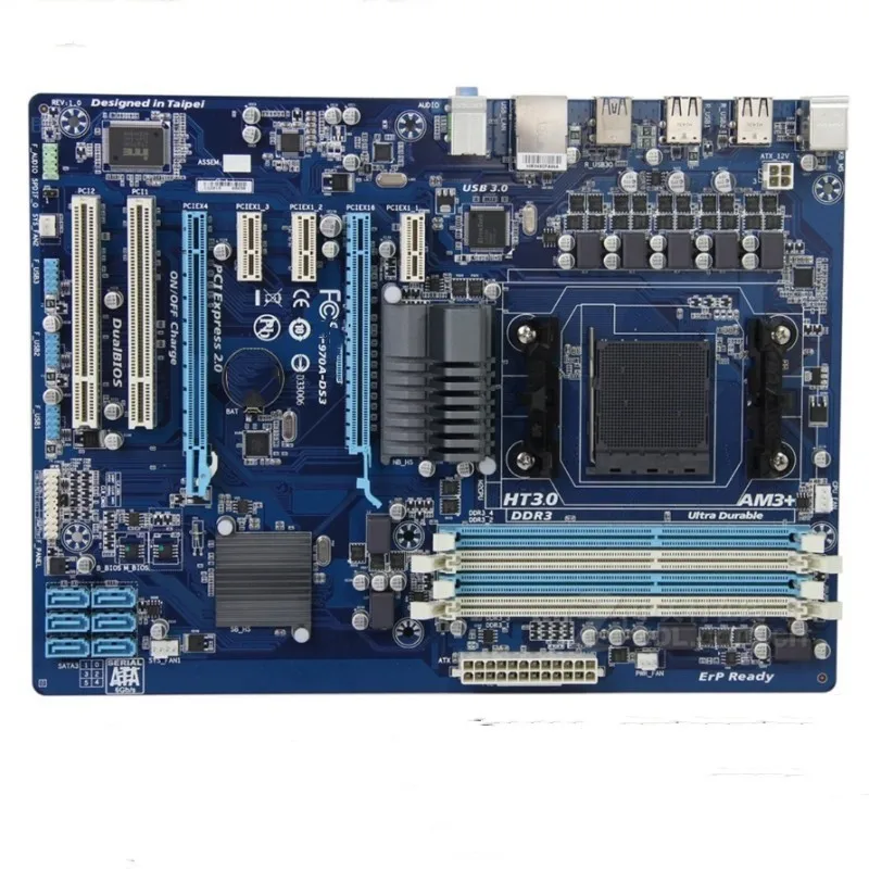 Imagem -01 - Placa-mãe de Computador Ga-970a-ds3 970 Soquete Am3 Am3 Mais 970a Ds3 placa mae de computador ga 970a ds3 970 soquete am3 am3 mais 970a ds3 01