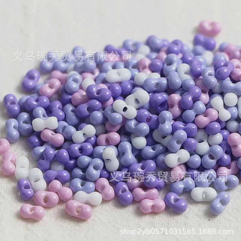 Super high-quality solid colored peanut bead gourd bead 3 * 6mm handmade DIY beaded bracelet necklace accessory materials