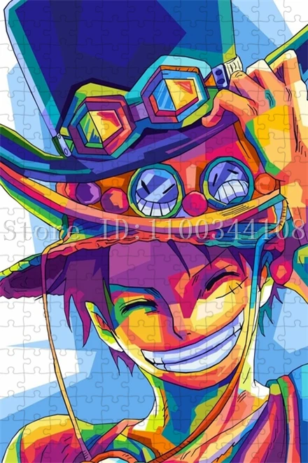 Puzzles japonais One Piece Anime, Monkey D, 300 pièces, 500/1000 pièces Luffy-Puzzles de documents pour adultes, décompression, décoration d'intérieur, art