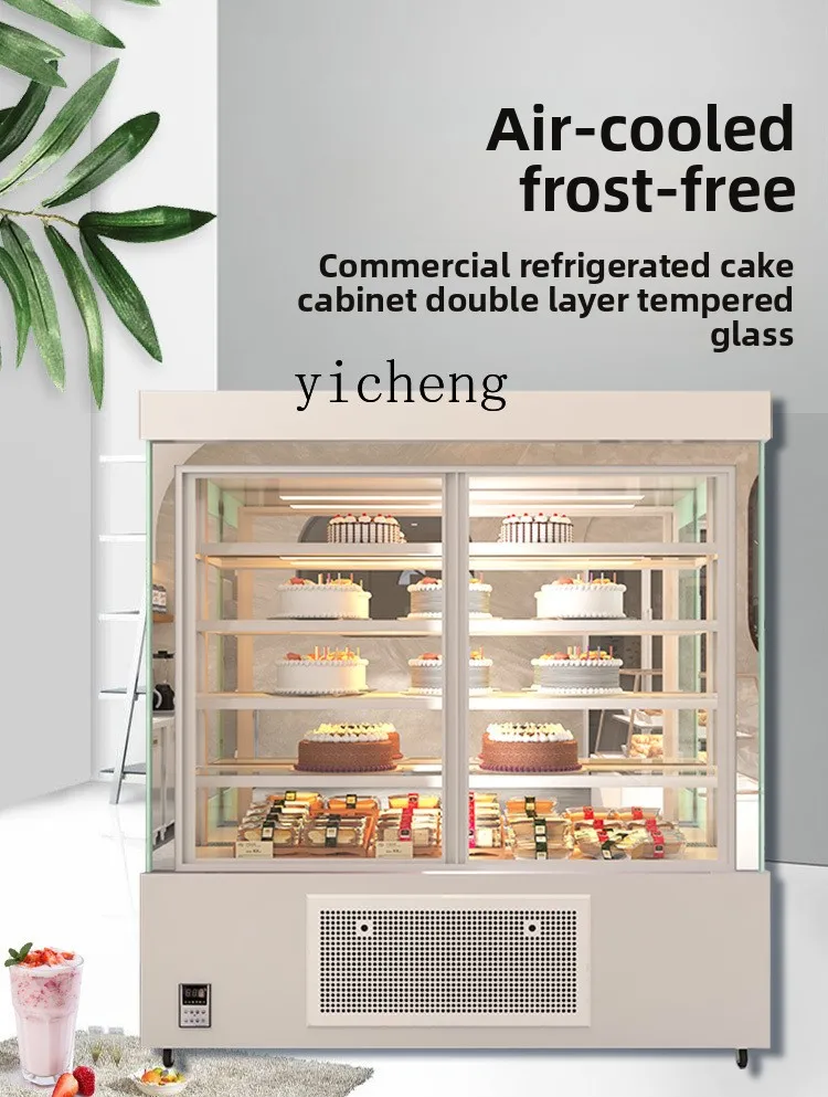 Cake Display Cabinet Vertical Cake Cabinet Front Door Refrigerated West Point Fruit Air-cooled Right Angle Fresh-keeping