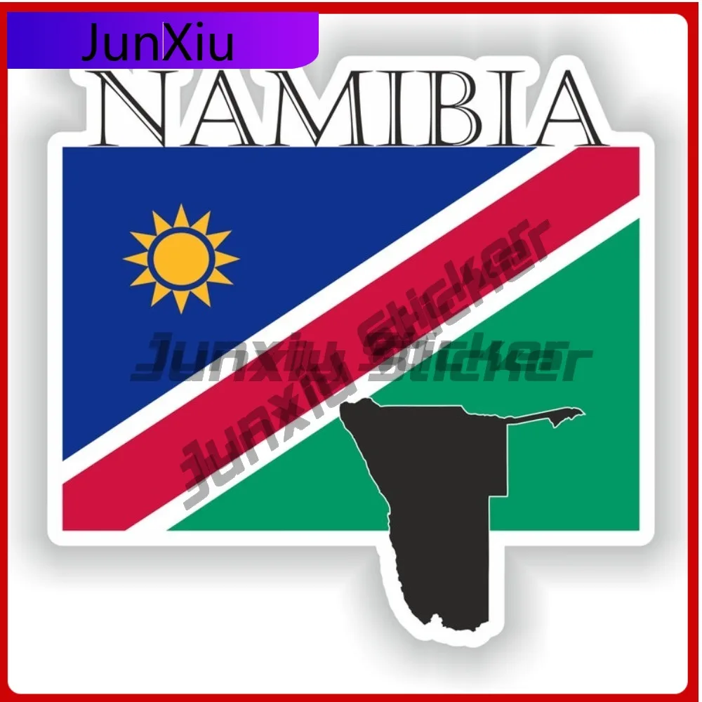 

Namibia Flag Map Shape Sticker Creative Anti Scratch Exterior Custom Logo Decals Car Bumper Moto Wall Sticker Waterproo Sport