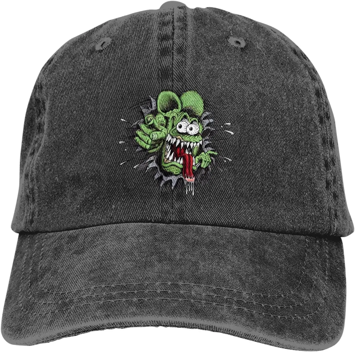 Rat Movie Fink Hat Cap Fashion Classics Washed Vintage Denim Trucker Hat Men Women Adjustable Casquette Black