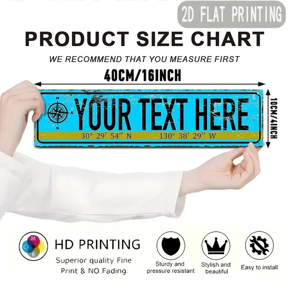 [2D Flat] 1pc HD UV Print Custom Text Wall Sign 15.75×3.94 Inch, Decorative Metal Plaque Ornament for Car Shop Garage Bar Club W view 5